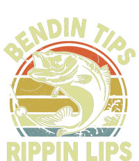 Bass Fish Dad Bendin Tips Rippin Lips Funny Papa Fishing T-Shirt