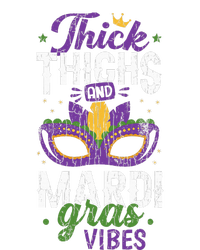 Thick Thighs Mardi Gras Vibes New Orleans Party Graphic Sustainable Beanie