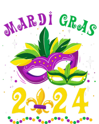 Mardi Gras 2024 Mask Fleur De Lys Beads Nola Carnival Party Women's Fleece Hoodie