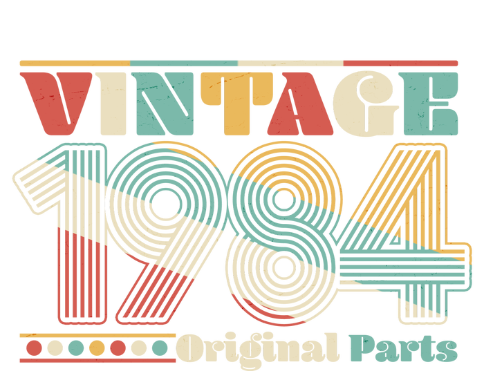 Retro 60s 70s Style Vintage 1984 Original Parts 40th Birthday T-Shirt