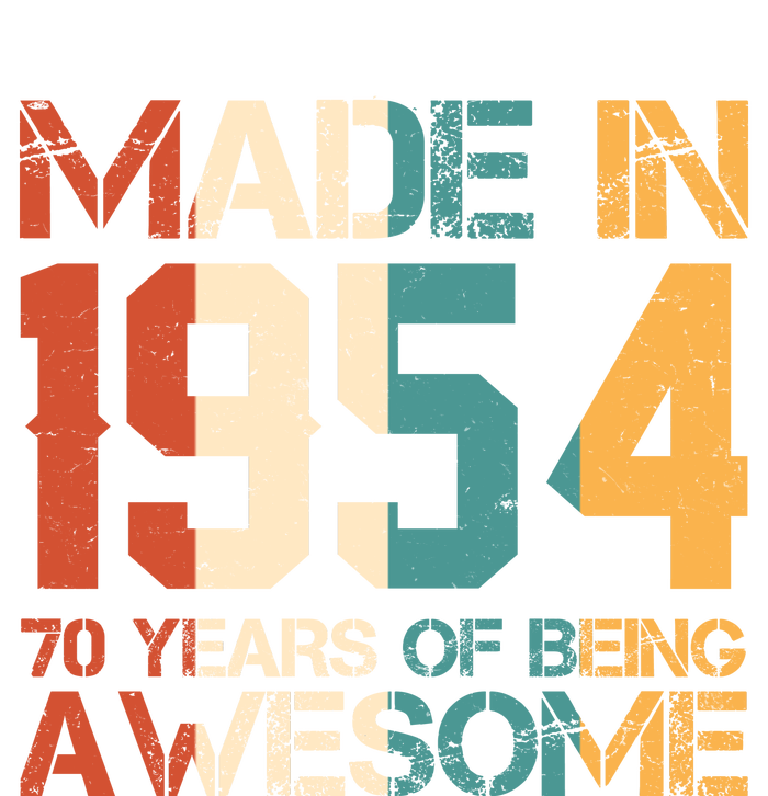 Retro Made In 1954 70 Years Of Being Awesome Birthday T-Shirt