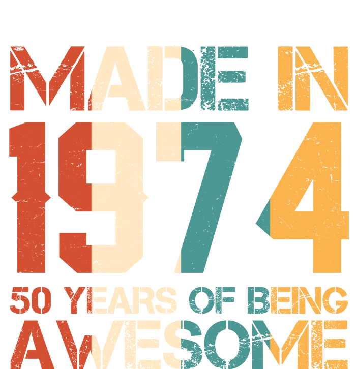 Retro Made In 1974 50 Years Of Being Awesome Birthday Long Sleeve Shirt