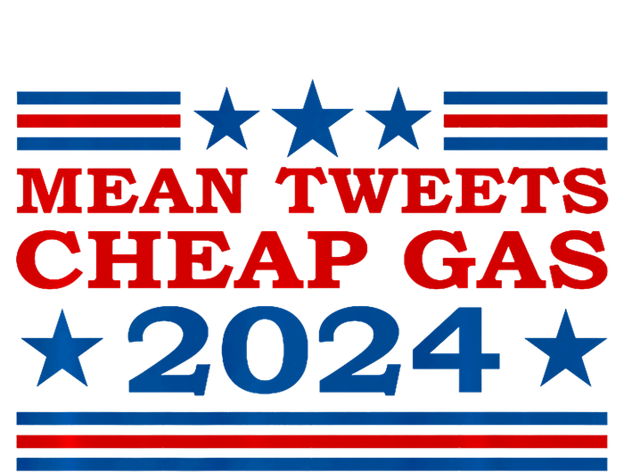 Mean Tweets Cheap Gas 2024 Funny Pro Trump Election T-Shirt