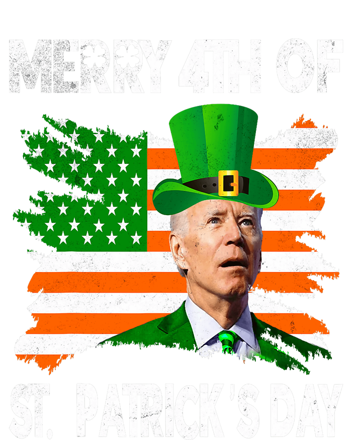 Merry 4th Of St PatrickS Day Funny Joe Biden Leprechaun Hat T-Shirt