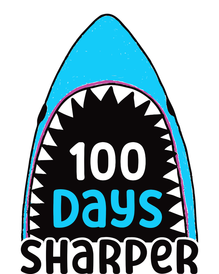 100 Days Sharper Boy Shark 100th Day Of School T-Shirt