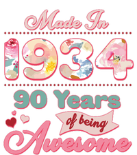 Pink Floral Made In 1934 90 Years Of Being Awesome Birthday Bumper Sticker