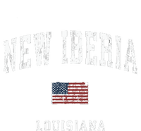 New Iberia Louisiana La Vintage American Flag Sports Design Tall Hoodie