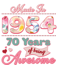 Pink Floral Made In 1954 70 Years Of Being Awesome Birthday T-Shirt