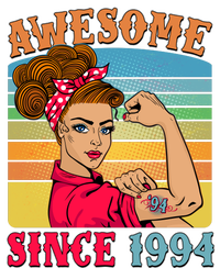 Awesome Since 1994 30th Birthday Messy Bun Rosie The Riveter Long Sleeve Shirt