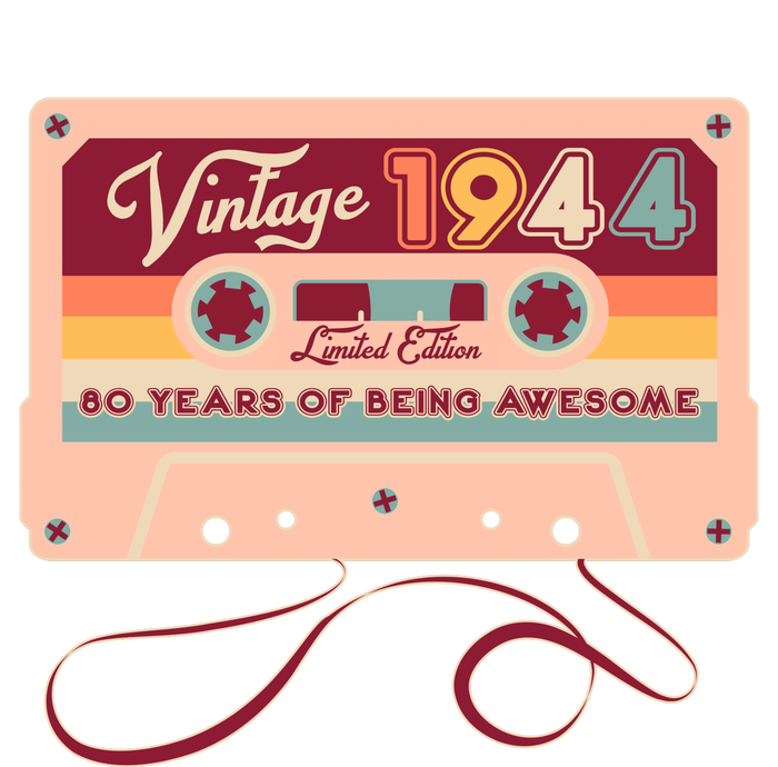 Cute Cassette Tape Limited Edition Vintage 1944 80 Years Of Being Awesome Premium T-Shirt