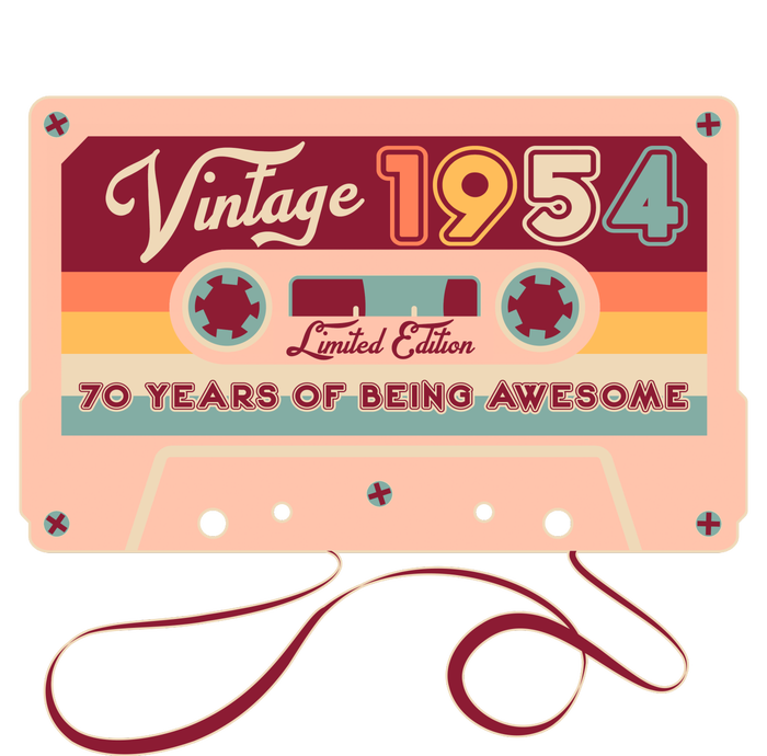 Cute Cassette Tape Limited Edition Vintage 1954 70 Years Of Being Awesome T-Shirt