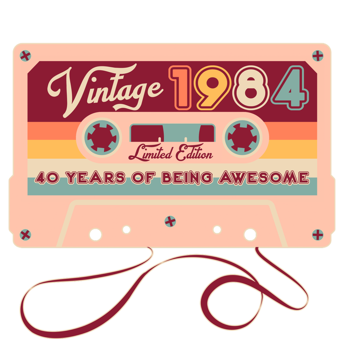 Cute Cassette Tape Limited Edition Vintage 1984 40 Years Of Being Awesome T-Shirt