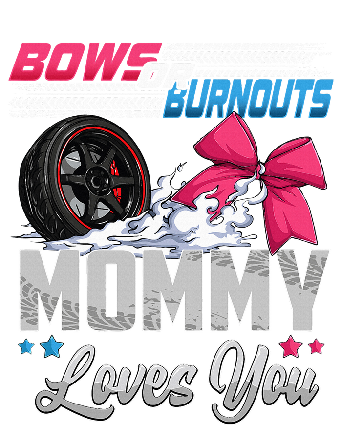 Burnouts Or Bows Gender Reveal Party Announcement Mommy Women's T-Shirt