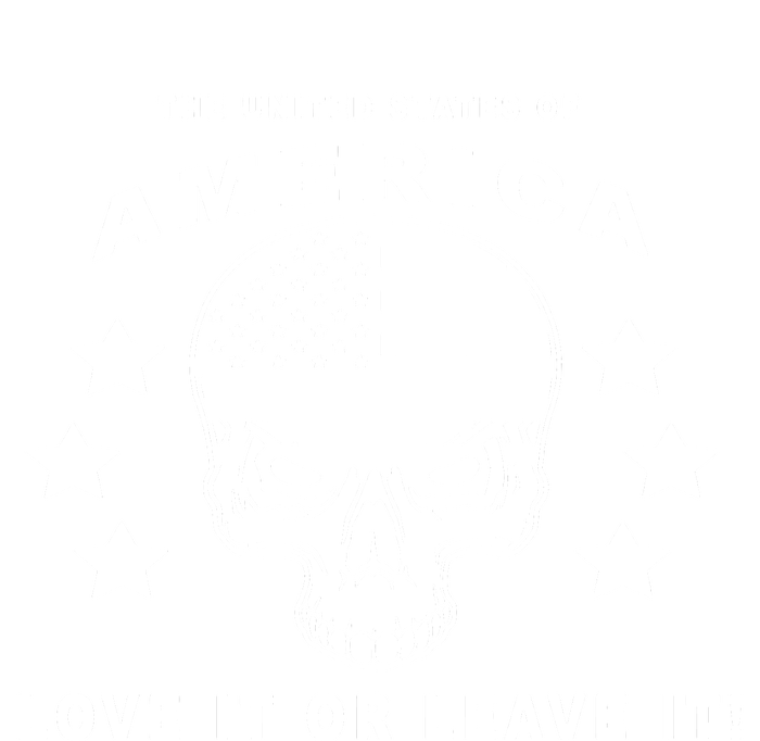 American Flag Skull Love It Or Leave Usa Toddler Sweatshirt