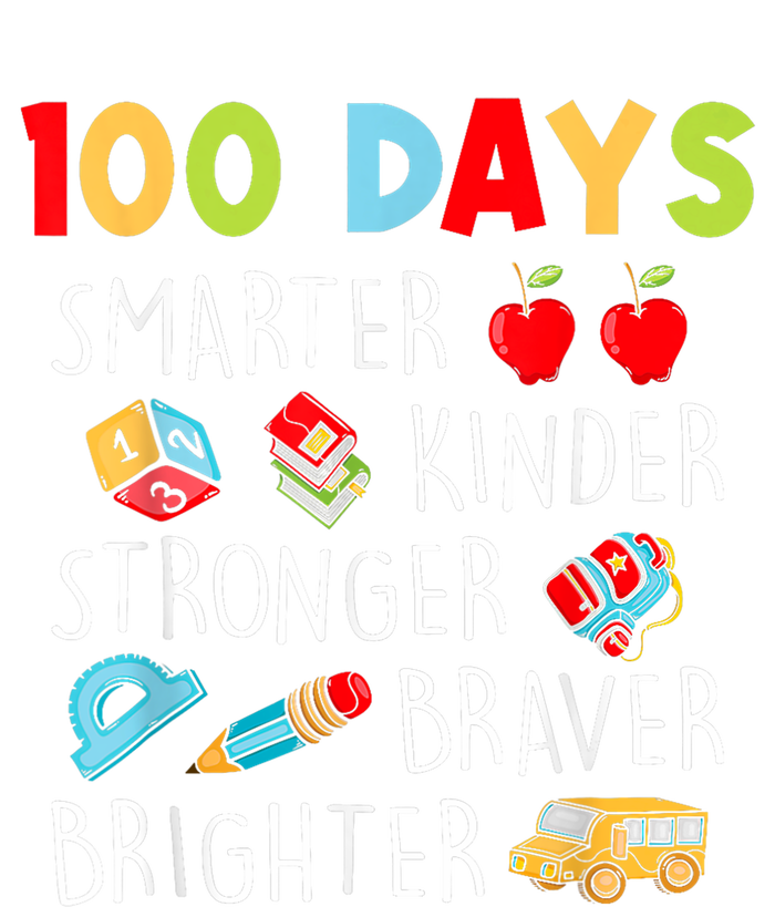 Smarter Kinder Stronger Brighter 100 Days Of School Teacher T-Shirt