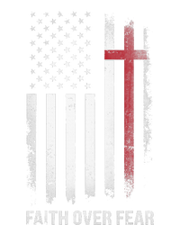 Christian Us Usa Flag American Christ Faith Over Fear Cross T-Shirt