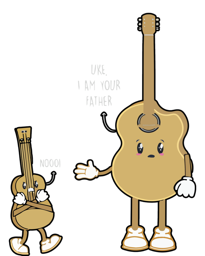 Funny Guitar Player Ukulele Parody Uke I Am Your Father Nooo Yupoong Adult 5-Panel Trucker Hat