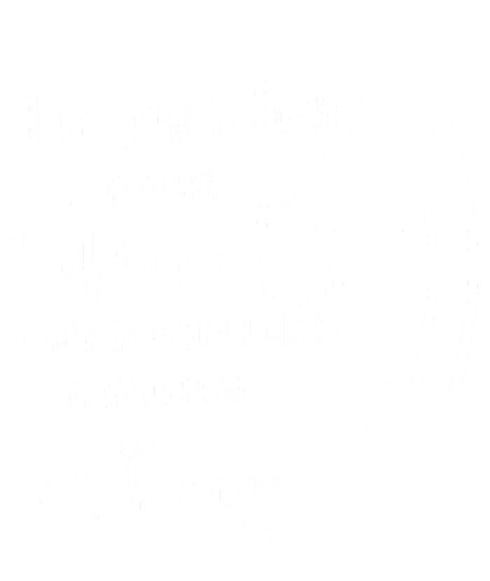 Im Just Here For Snacks Commercials & Halftime Show Funny Football Striped Beanie with Solid Band