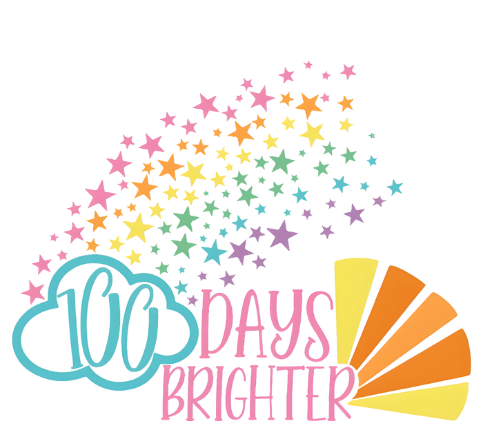 100 Days Brighter 100 Day Of School Celebration Valucap Bio-Washed Visor