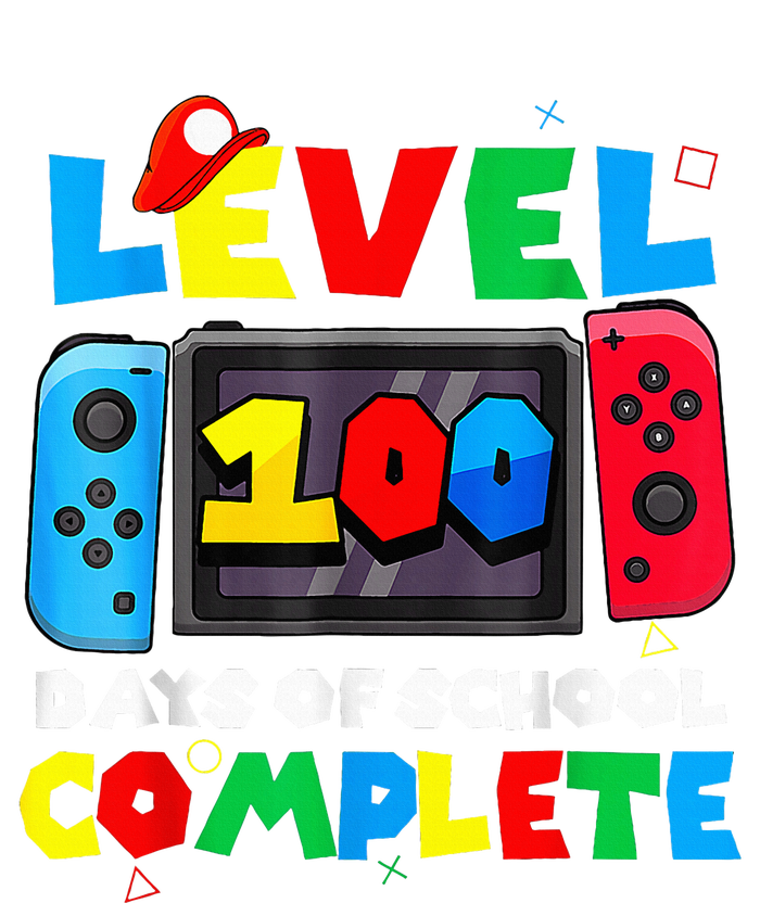 Level 100 Days Of School Complete Gamer Video Games Ladies Long Sleeve Shirt