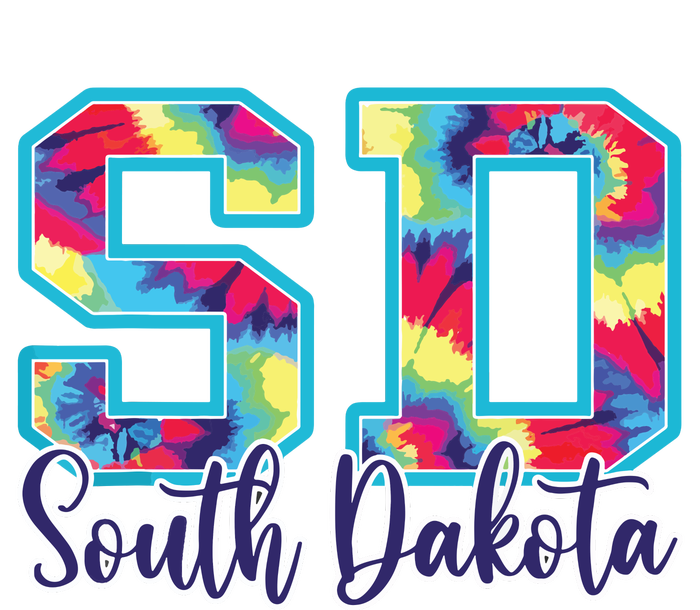 South Dakota Funny Tie Dye Vintage Retro 25L Jumbo Tote