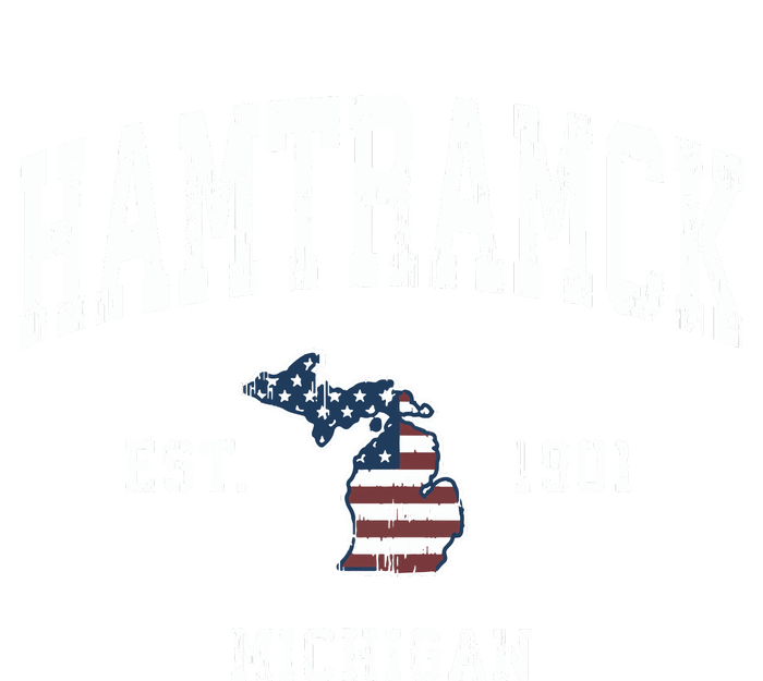 Hamtramck Michigan Mi Vintage American Flag Sports Design High Crown Mesh Back Trucker Hat