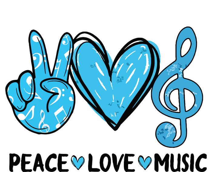 Peace Love Music Musica Note Cute Music Lovers Gifts T-Shirt