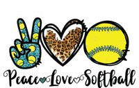 Peace Love Softball For Teen Girl Cute Leopard Softball Women's Flannel Pajama Set