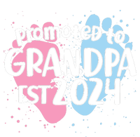 Cute Promoted To Grandpa Est 2024 Women's V-Neck T-Shirt