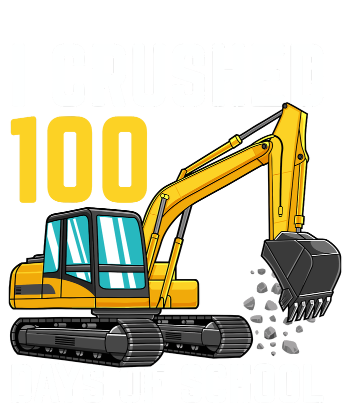 I Crushed 100 Days Of School Boy Excavator T-Shirt