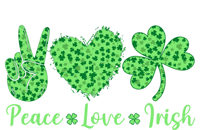 Peace Love Irish Patricks Day Funny Gift T-Shirt