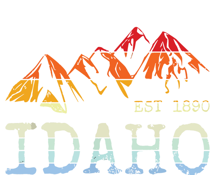 Idaho Retro Sunset Vintage Mountain Home Est 1890 Hiking T-Shirt