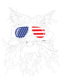 Funny Proud Maine Coon American Flag Cat Sustainable Bucket Hat