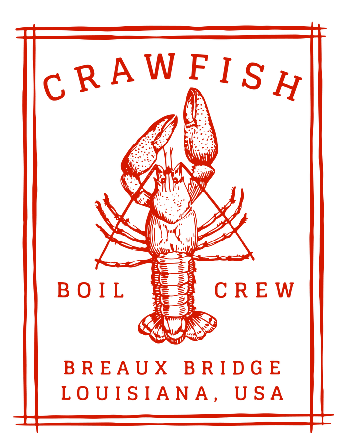 Crawfish Crew Breaux Bridge Retro Cajun Seafood V-Neck T-Shirt