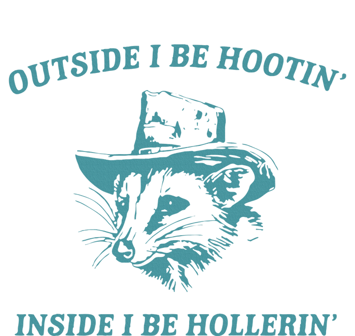 Outside I Be Hootin Raccoon Women's V-Neck T-Shirt