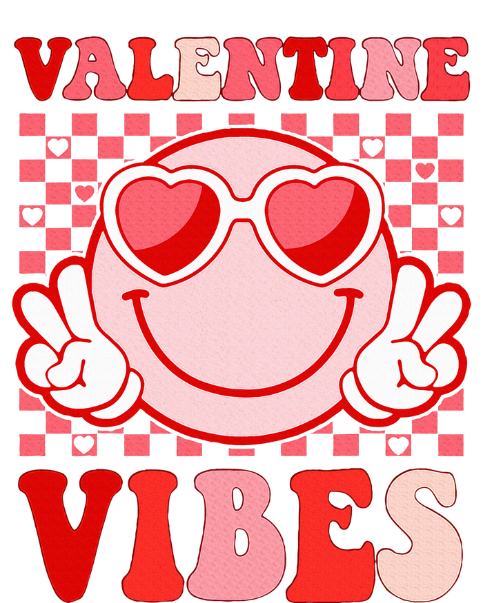 Retro Valentine Vibes Hippie Heart Valentines Day T-Shirt