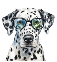 Dalmatian Watercolor Dog Wearing Glasses Sustainable Bucket Hat