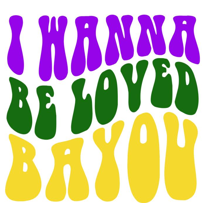 I Wanna Be Loved Bayou Mardi Gras Softstyle Adult Sport Polo