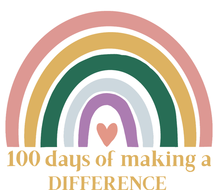 100 Days Of Making A Difference School Rainbow Cool Comfort Performance Bucket Hat