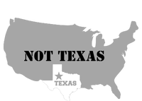 Texas Not Texas With America Map T-Shirt