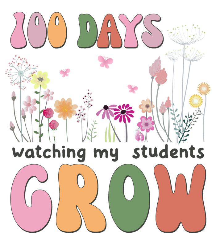 100 Days Watching My Students Grow Floral Metallic Star Ornament