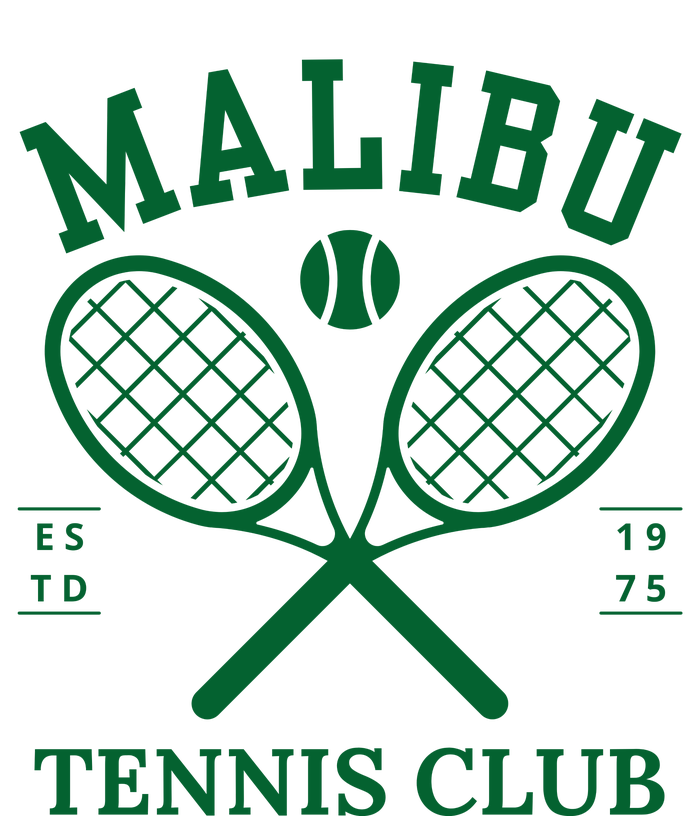 Malibu California Preppy Tennis Club Green Ceramic Star Ornament