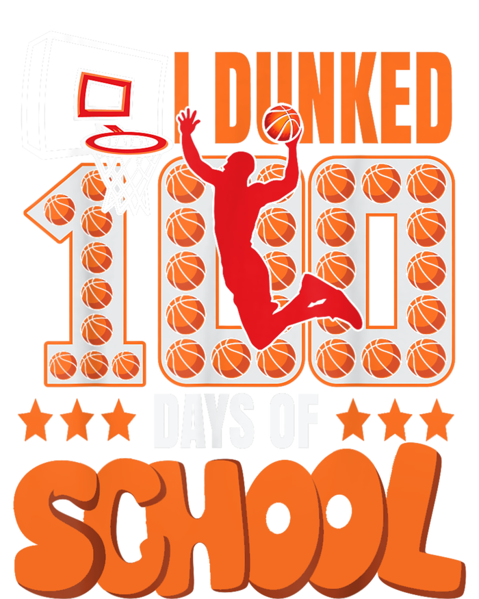 I Dunked 100 Days Of School Basketball 100th Day Kids Long Sleeve Shirt