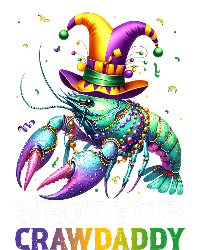 Funny Mardi Gras Whos Your Crawdaddy Crawfish Jester Beads Performance Fleece Hoodie