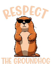 Respect The Groundhog Funny Woodchuck Groundhog Day Women's Tri-Blend 3/4-Sleeve Raglan Shirt