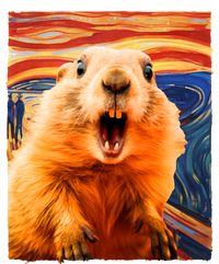 Funny Groundhog Day The Scream Painting T-Shirt