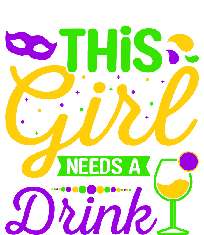 This Girl Needs a Drink - Mardi Gras Girl Alcohol Drinking Mesh Reversible Basketball Jersey Tank