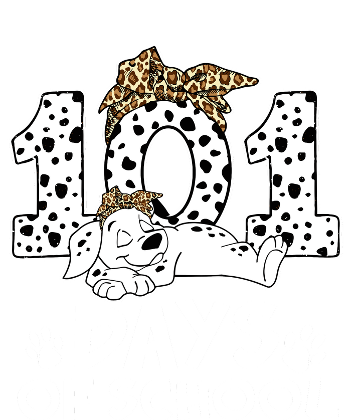 100 Days Of School Dalmatian Dog Wo Girl 100 Days Smarter T-Shirt