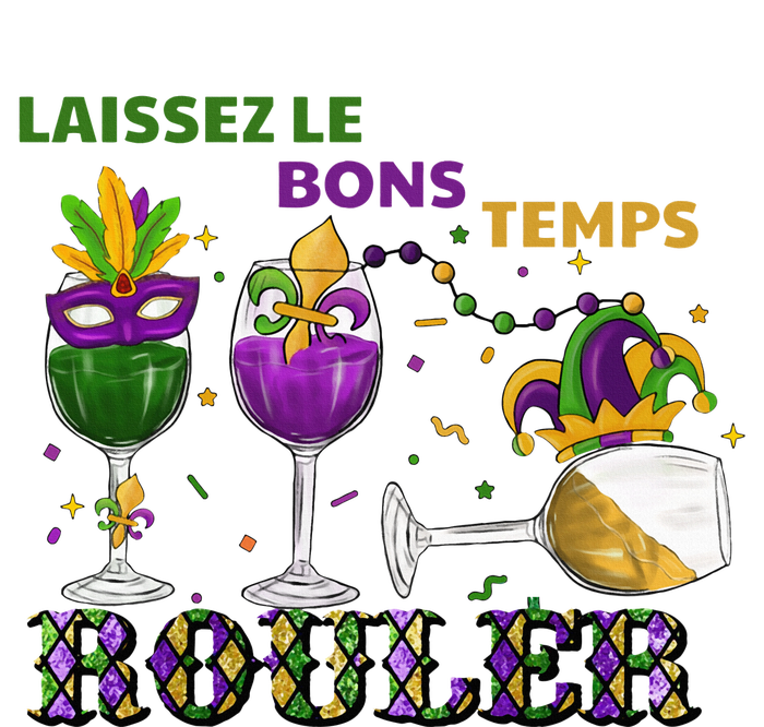 Funny Laissez Les Bons Temps Rouler Mardi Gras V-Neck T-Shirt