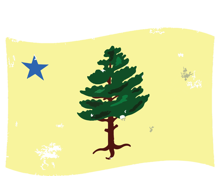 Maine Pine Tree Flag 1901 First State Flag Dry Zone Grid Polo